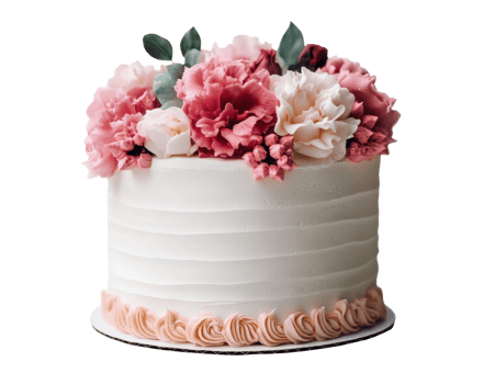 Floral cake decor for special occasions and celebrations png