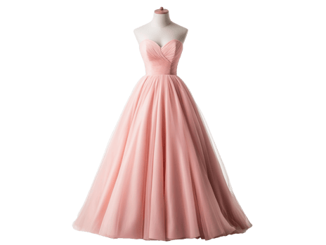 Elegant pink evening gown for special occasions and fashion events png
