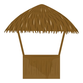 Summer beach bar illustration. cartoon illustration of tropical pub vector