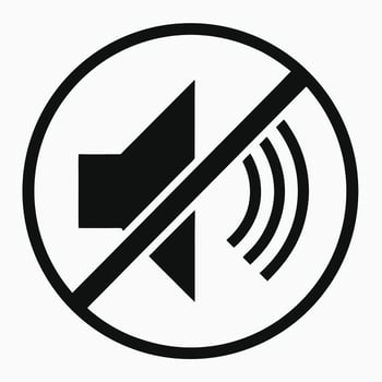 No sound icon on white background vector