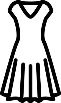 dress icon outline vector