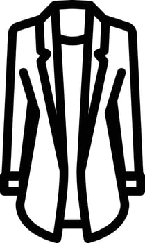 blazer icon outline vector