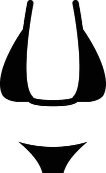 bikini icon black vector