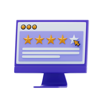 Give a Rating 3D Icon. Online product rating system png