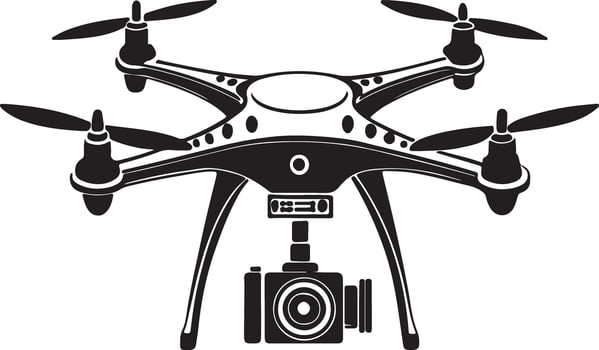 Drone Silhouette Icons for Graphic Design vector