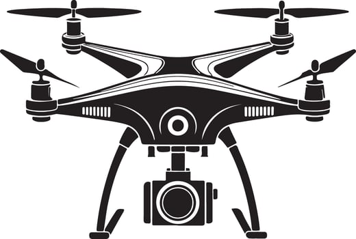 Silhouette Drone Icons Style Design vector