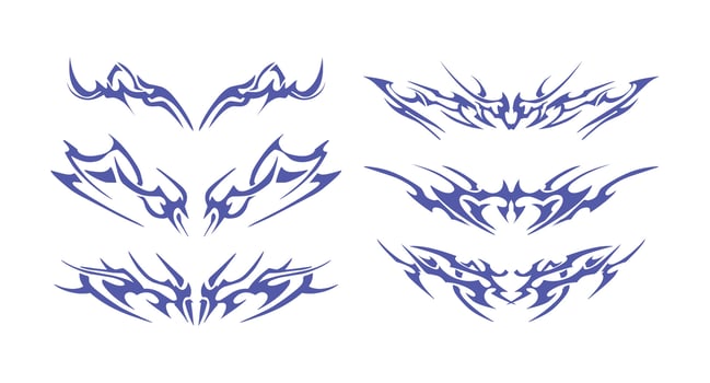 Art Bundle with Fusion Design - High-quality motifs inspired by tribal and abstract patterns. vector