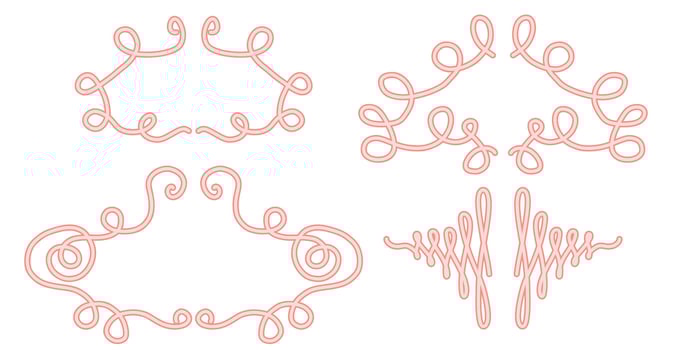 Decorative vintage flourishes and elegant calligraphy frames set with hand drawn ornaments for certificates invitations and greeting card design vector