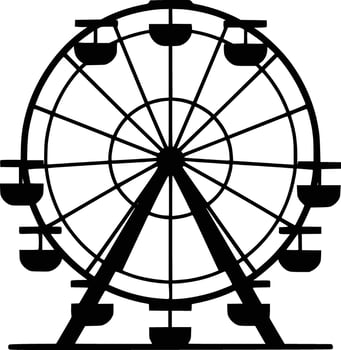 Ferris wheel clip art vector