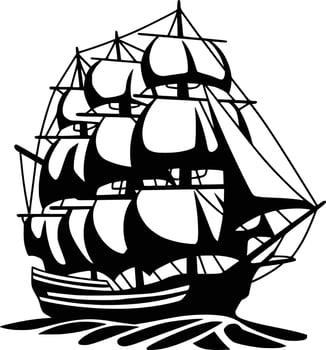 Sailing ship clip art vector