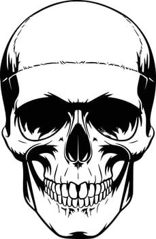 A skull with a bandana on it vector