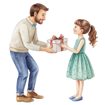 Father's day gift girl png