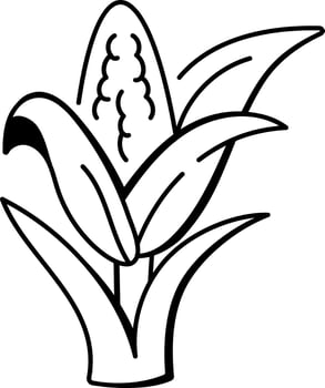 A sketchy style icon showing gmo corn vector