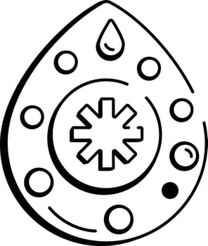 A hand drawn style icon symbolizing the concept of anemia vector
