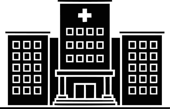 Hospital building icon vector