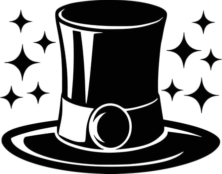 Top hat clip art and isolated background vector