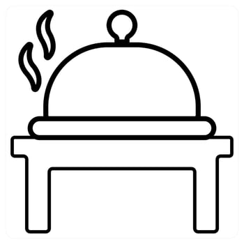 Cook icon concept in black line color vector