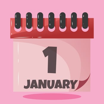 A calendar with the word january on it vector