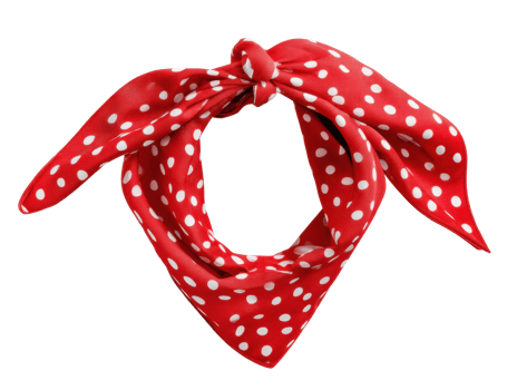 Red polka dot bandana for fashion and accessories design png