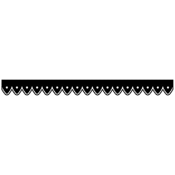 Cuff icon. simple lace border line illustration sign. Seamless lace trim symbol or logo. vector