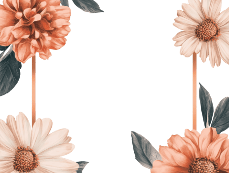 Floral frame design for greeting cards and invitations png