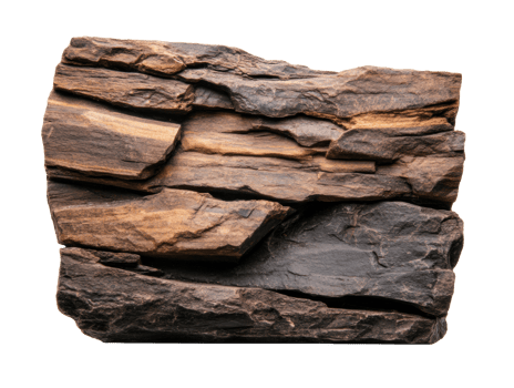 Natural textured rock formation for decorative purposes in landscaping png