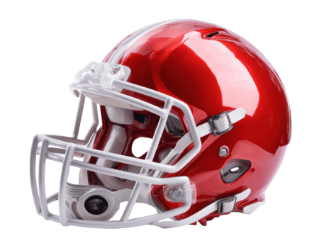 Bright red football helmet for team spirit and protection in sports png
