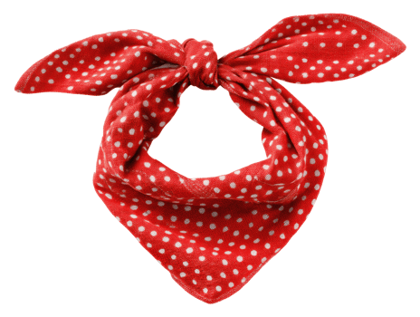 Red polka dot bandana for stylish hair accessories and fashion png