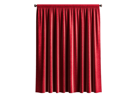 Elegant red curtain for interior decoration and design png