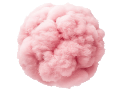Soft pink cotton candy ball for fun fairs and sweet treats png