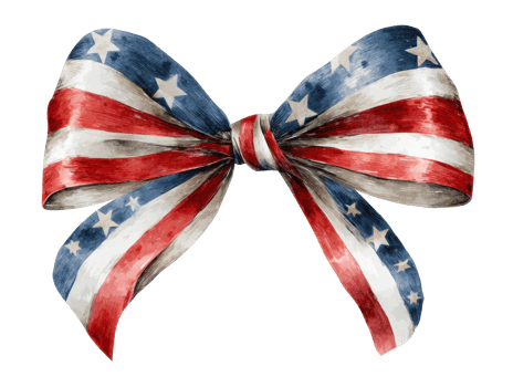 Colorful ribbon with red, white, and blue stripes for celebration png
