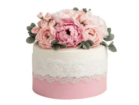 Elegant floral cake design for special occasions and celebrations png