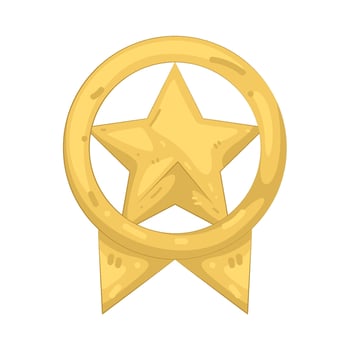 Illustration of Gold badge vector