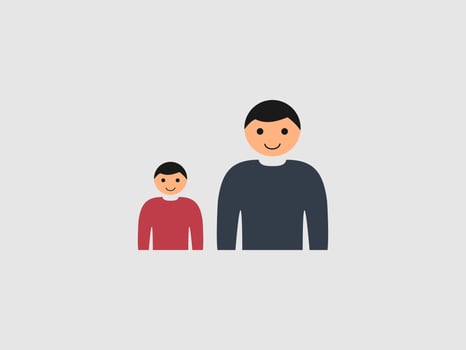 likely representing a father and son vector