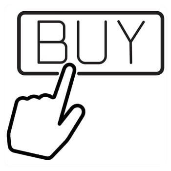 buy icon concept in black line color vector