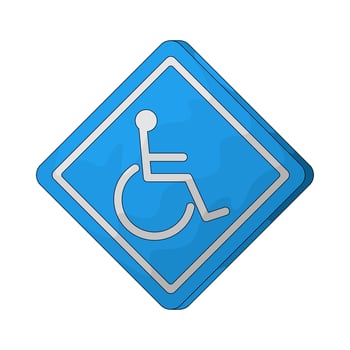 disability road symbol vector