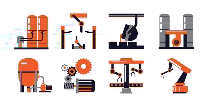 Factory Equipment Flat vector