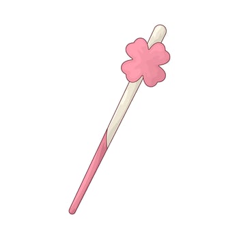 pink hair stick vector