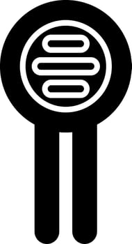 LDR Sensor Light Dependent Resistor Glyph vector