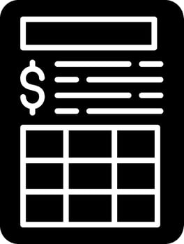Invoice Payment Request Glyph vector