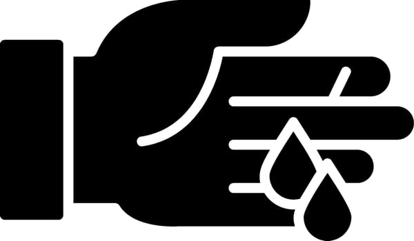 Hand Injury Trauma to Hand Glyph vector