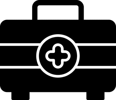 Medical Kit First Aid Set Glyph vector