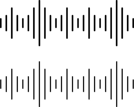 Music wave icon. sound one noise sign. wave volume. Voice message . audio frequency signal podcast. radio sound s vector