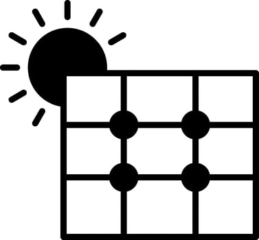 Solar Solar Power Technology Glyph vector