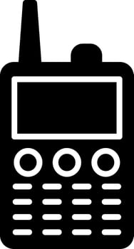 Walkie Talkie Communication Glyph vector