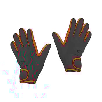 Diving gloves illustration vector