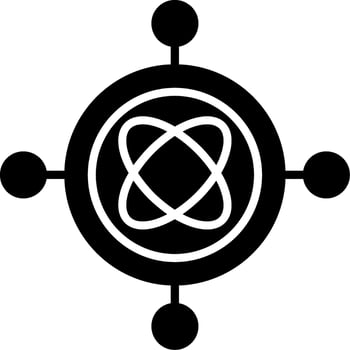 Gyroscope Orientation Sensor Glyph vector