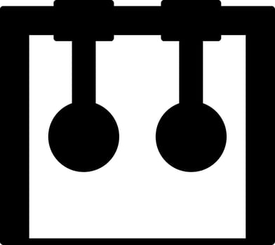 Rings Gymnastics Equipment Glyph vector