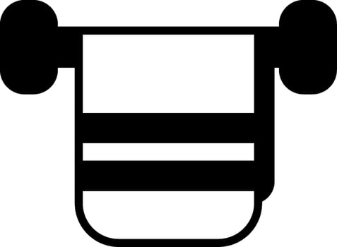 Towel Fitness Accessory Glyph vector