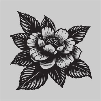 Bold Bloom in Monochrome nice vector